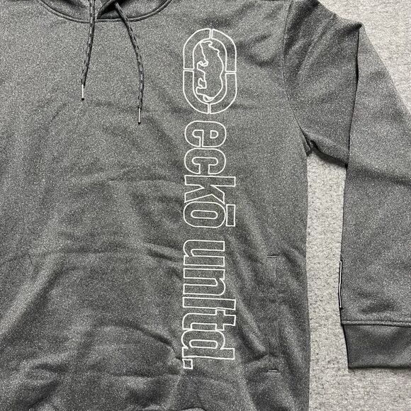 Ecko Unlimited Unltd Pullover Hoodie Y2K Men's XXL 2XL Black Skate Grunge Baggy - Picture 2 of 9